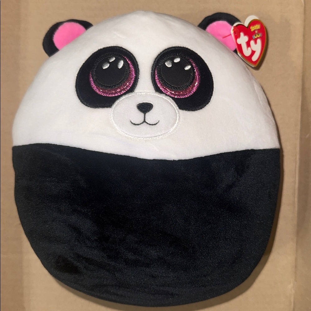 SQUISH a Boos Bamboo TY Panda Bear Plush Soft Stuffed Animal 8 inch with tag